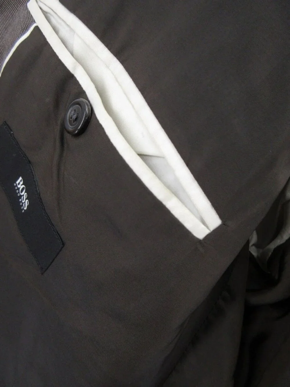 Hugo Boss Suit 46 L Virgin Wool Blend Stretch Luxury Classic 38X34 *